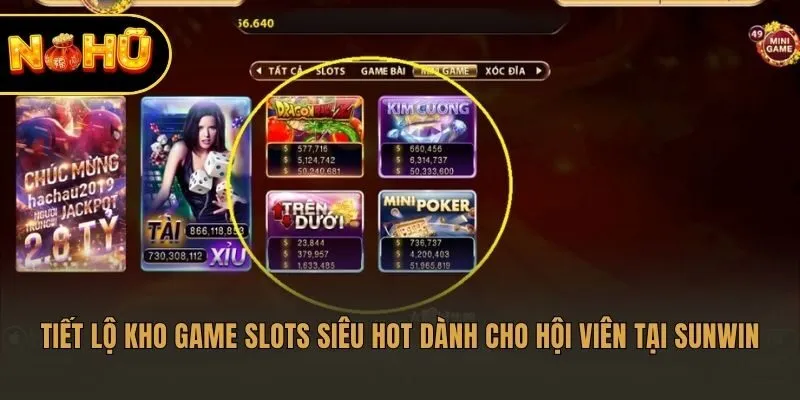 Tiết lộ kho game slots siêu hot dành cho hội viên tại Sunwin